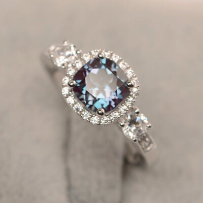 Women Jewelry Cubic Zircon 925 Silver Rings Charm Engagement Party Gifts Sz 6-10