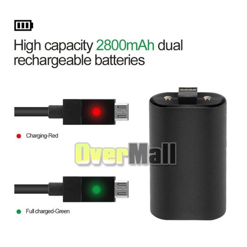 Lot For Xbox One S X Control Play + USB Charge Kit Xbox One Battery Pack 1400mA