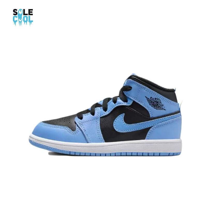 スニーカー nike jordan unc 21cm kids ps Air Jordan 1 Mid AJ1 University Blue Black Pre School PS PRESCHOOL