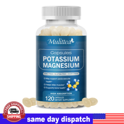 Potassium Magnesium Capsules Helps Sleep,Immune Booster,Bone& Muscle Health Caps
