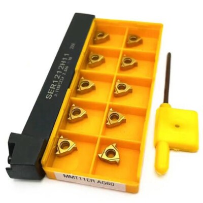SER 1212H11 12mm 1/2'' Lathe External Threading Turning Tool +11ER A60 inserts