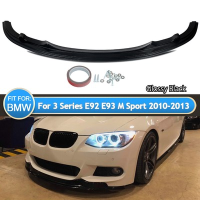 Gloss Black Front Bumper Lip Splitter For BMW 328i E92 E93 M Sport 2010-2013 LCI