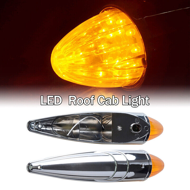17LED Amber Semi Truck Roof Cab Marker Clearance Lights For Peterbilt Mack