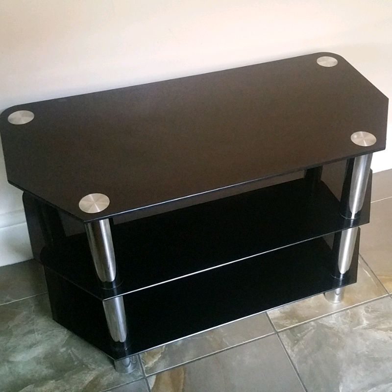 Argos Black And Silver Glass Tv Stand In Washwood Heath West
