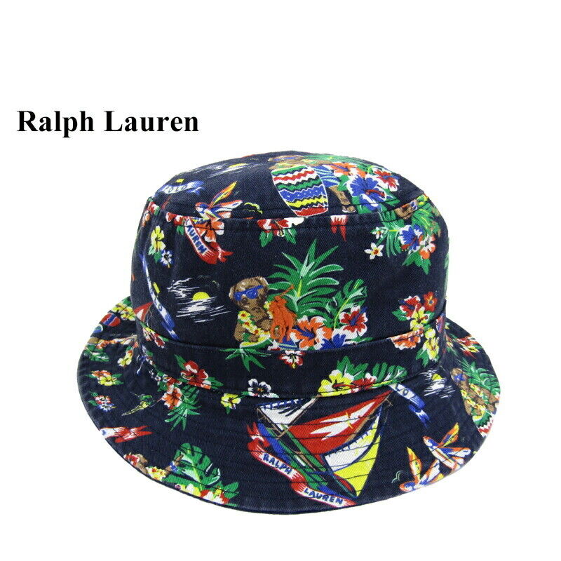 

Polo Ralph Lauren Панама-ведро Polo Bear Preppy Bear с цветочным принтом в стиле сафари - Темно-синий -, Multicolor