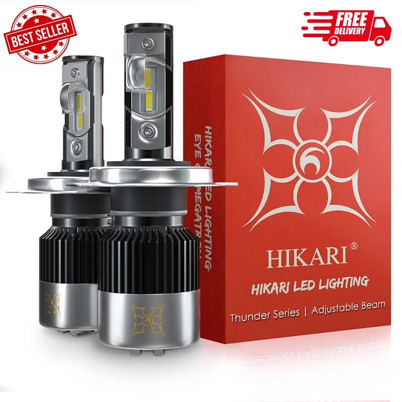 Hikari H4/9003 LED Bulbs,12000LM, High Lumens Dual Beam LED 