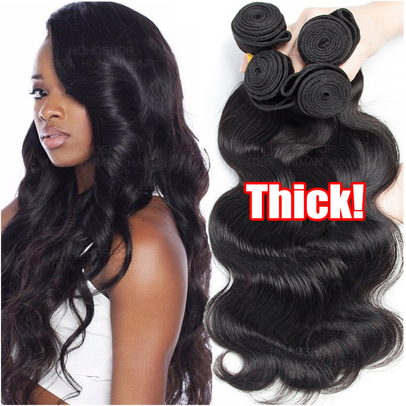Brazilian Body Wave Virgin Human Hair Thick Weft 3 Bundles Weave