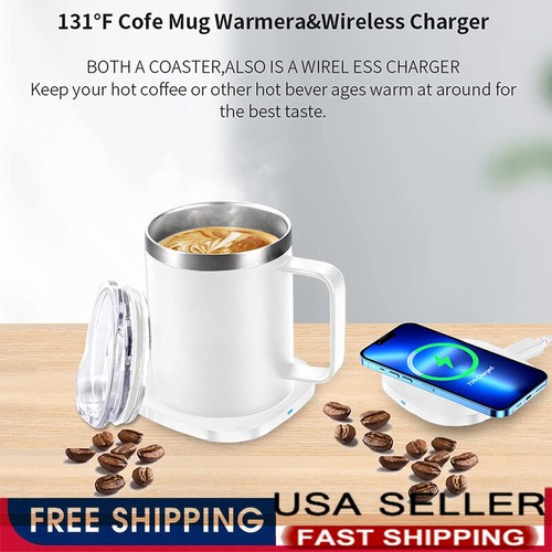 Coffee Mug Warmer Set Self Heating Mug with Wireless Smart Charging Best Gift