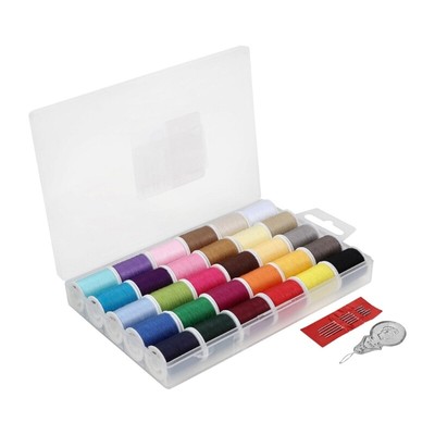 30pcs Sewing Thread Roll Set Polyester Machine Hand Stitching Embroidery Thread