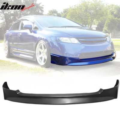 Fits 06-08 Honda Civic Sedan Mugen Style Front Bumper Lip Spoiler Unpainted PU