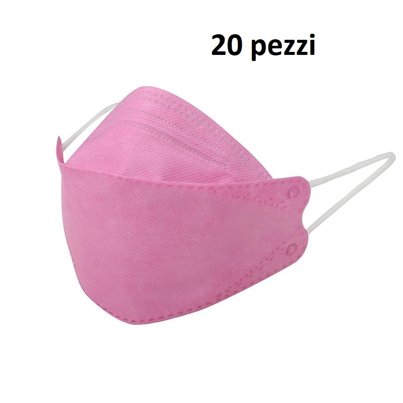 20 Pz Mascherine Protettive Ffp2 KF94 Mascherina In Bustine Singole Rosa