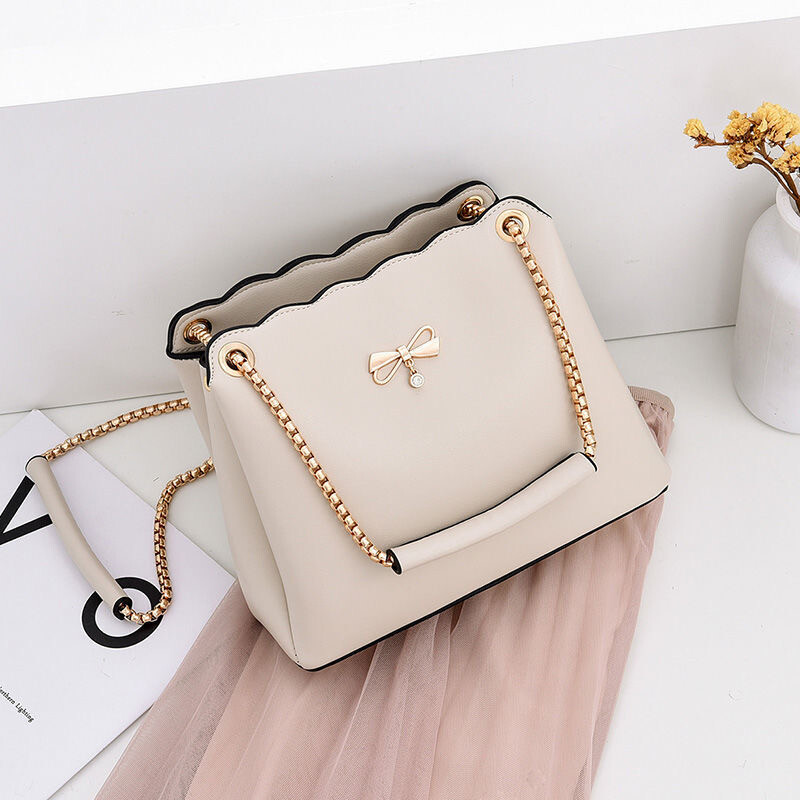 Women Hardware Bowtie Handbag Shoulder Bag Lady Crossbody