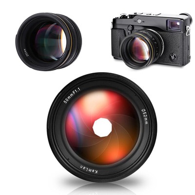 Kamlan 50mm F1.1 APS-C Large Aperture Manual Focus Lens for Macro M4/3 Mount