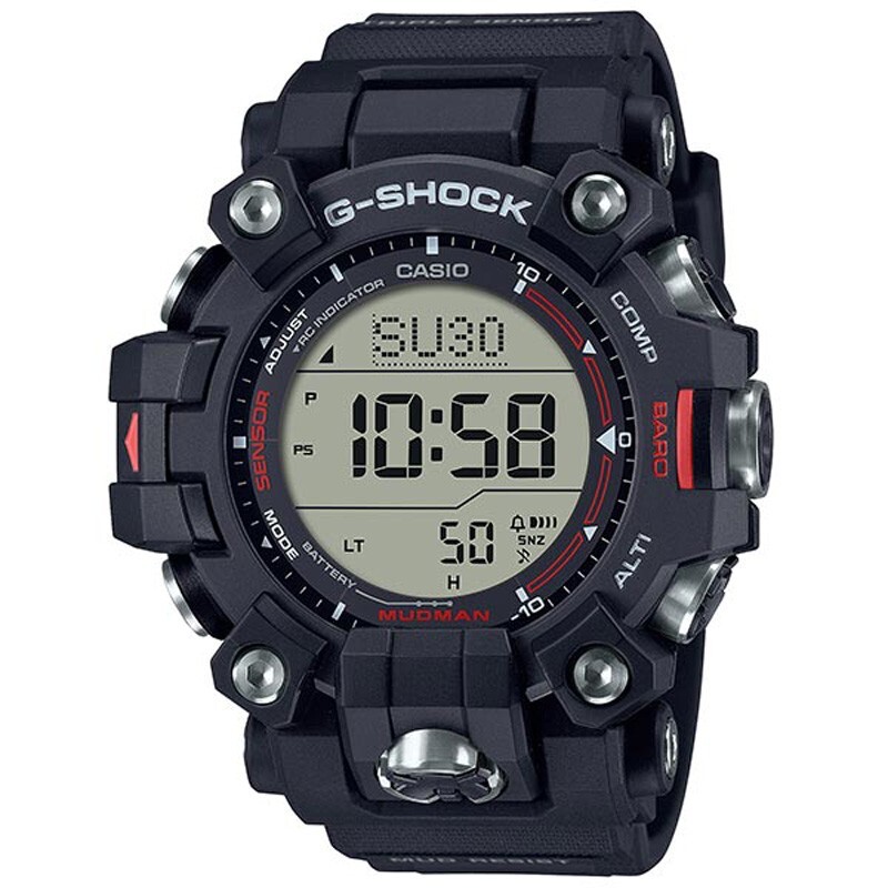 Pre-owned Casio G-shock Mudman Gw-9500-1jf Master Of Carbon Core Atomic Solar Men Watch