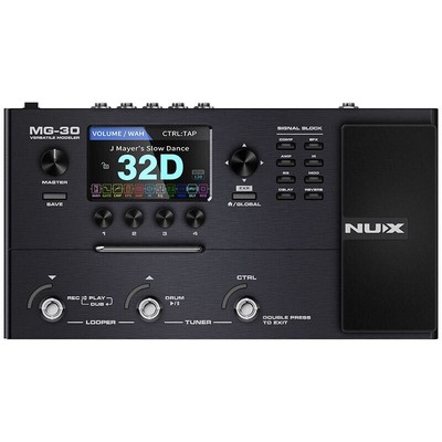 NUX MG-30 Versatile Modeler Guitar Multi-Effects Pedal TSAC-HD Color LCD Display