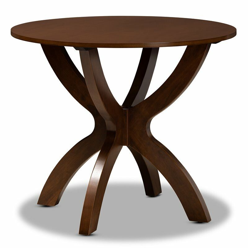 Baxton Studio Tilde Walnut Finished 35-inch-wide Round Wood Dining Table