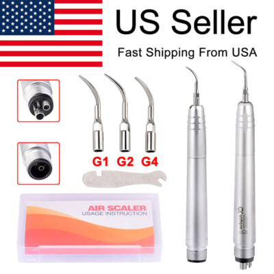 Dental Ultrasonic Air Perio Scaler Handpiece Hygienist  With 3 Tips 2/4-Holes