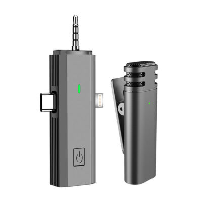 3.5mm Mini Lavalier Wireless Microphone Audio Video Recording For Android/iphone
