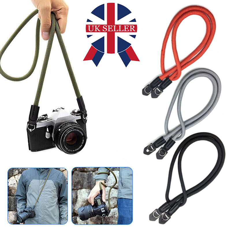 Handmade Braided Camera Single Shoulder Neck Strap Rope Leather For Leica Sony