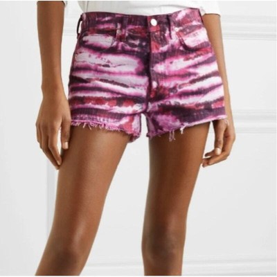 AGOLDE Parker Vintage Cut Off Shorts Size 28 Envision Tie Dye Distressed Denim
