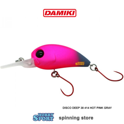 DAMIKI DISCO DEEP 38  MINI CRANK 4,5 GR col. 414P HOT PINK GRAY  TROUT AREA