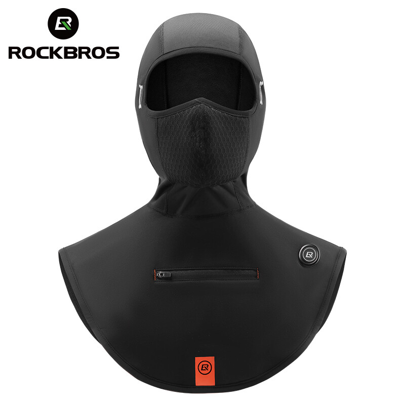 ROCKBROS Motorcycle Balaclava Full Face Mask Intelligent Heating Winter Warm USB