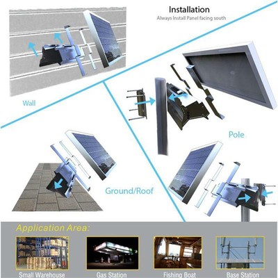 eLEDing 100W Panel and 650WH Battery Only High Voltage Solar Panel in Silver