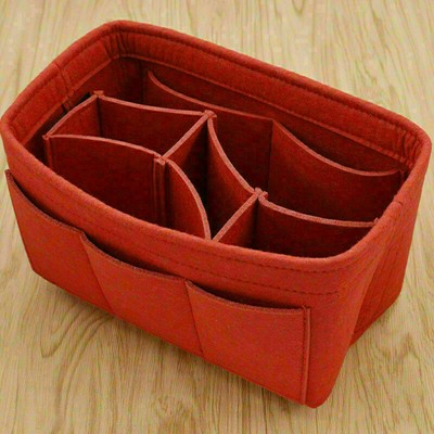 Women Handbag Organizer Bag Purse Insert Bag Felt MultiPocket Tote Casual Bag US