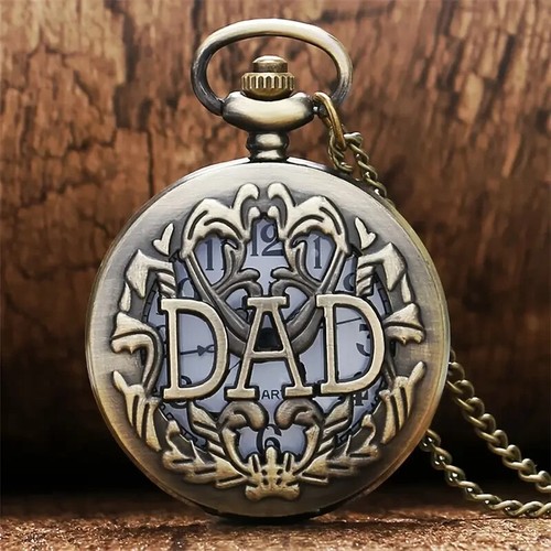 Reloj bolsillo aleación hombre gran tamaño forma papá recuerdo regalos familiare