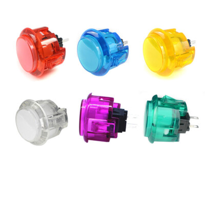 6 Pcs Arcade Push Buttons Game DIY Kit Transparent Replace for OBSF OBSC OBSN