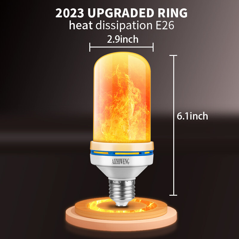 Led Flame Light Bulb, 4 Pack E26 Flickering Light Bulbs Flame Light Bulbs 4 Mode