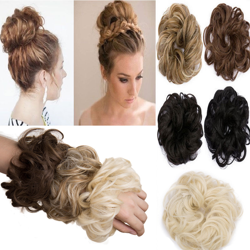 Scrunchie Scrunchy Bun Up Do Hair Piece Ponytail Extensions Wavy