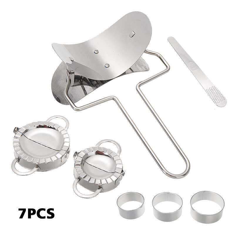 7x Edelstahl-Teig Presse Maker Knödel Pie Ravioli Dumpling Form Ravioliformer