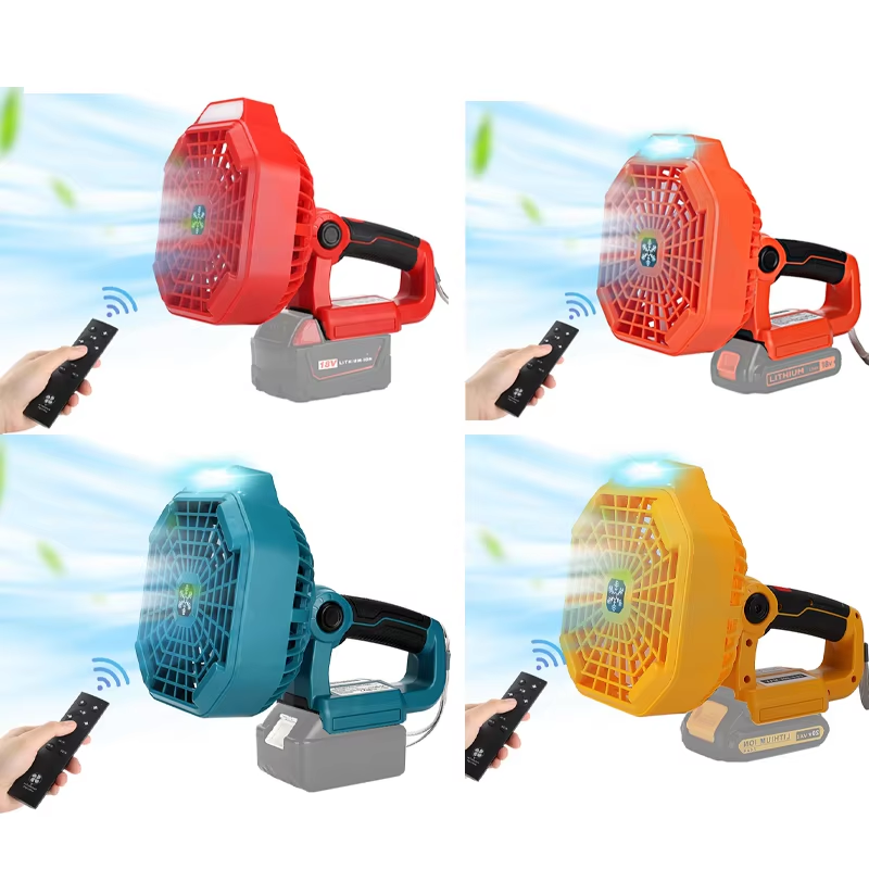 14.4-18V Portable Cordless Fan for Makita/Bosch/Dewalt/Milwaukee 18V Lithium Bat