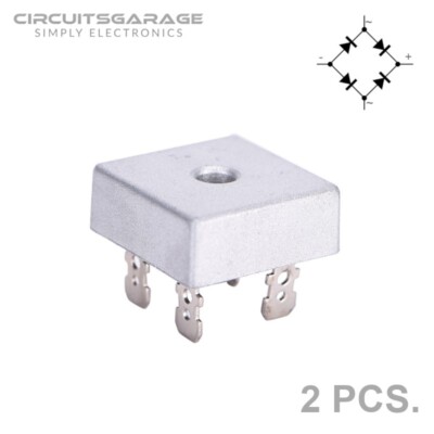 2 x 1000V 50A Metal Case Single Phase Diode Rectifier Bridge KBPC5010 - USA