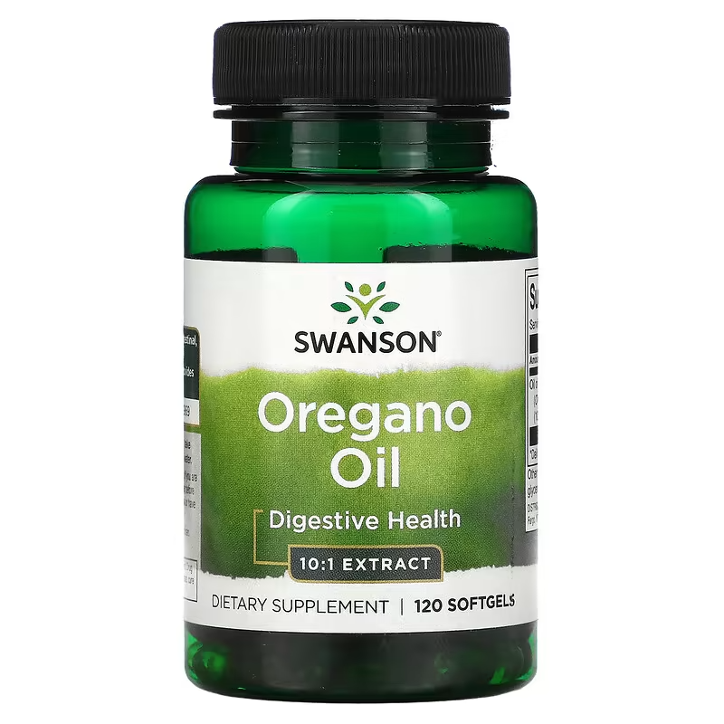 Swanson Oregano Oil 10:1 Extract 120 Softgels | Supports Digestive Health