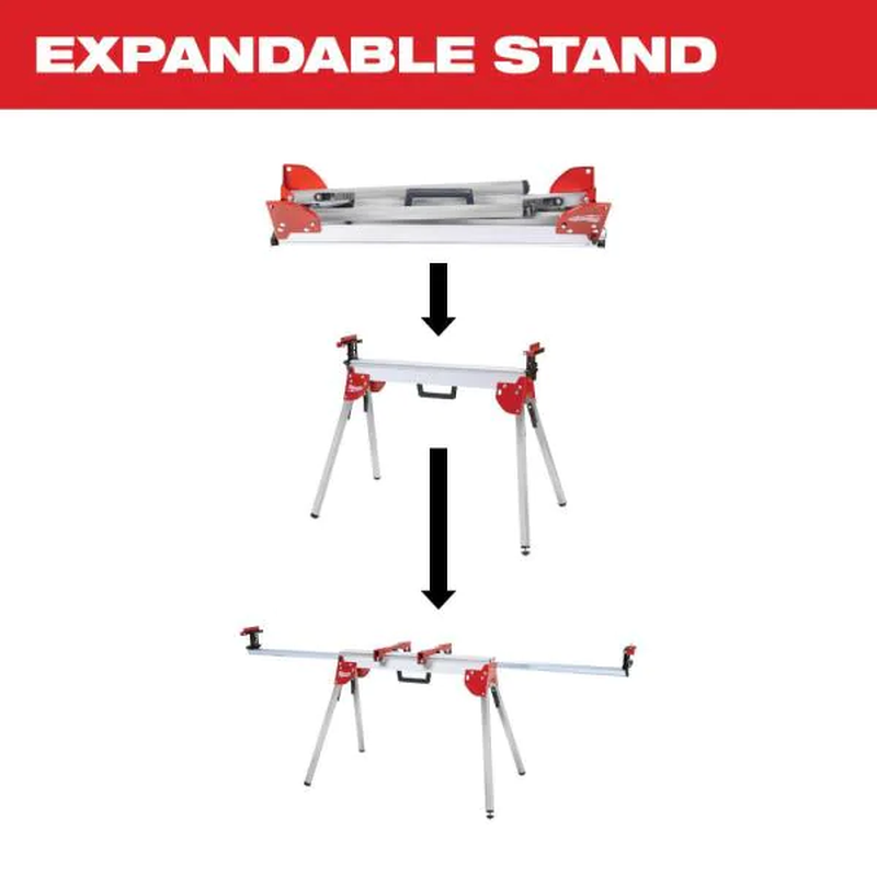 Milwaukee Miter Saw Stand Folding Portable Light Weight Aluminum Jobsite Shop