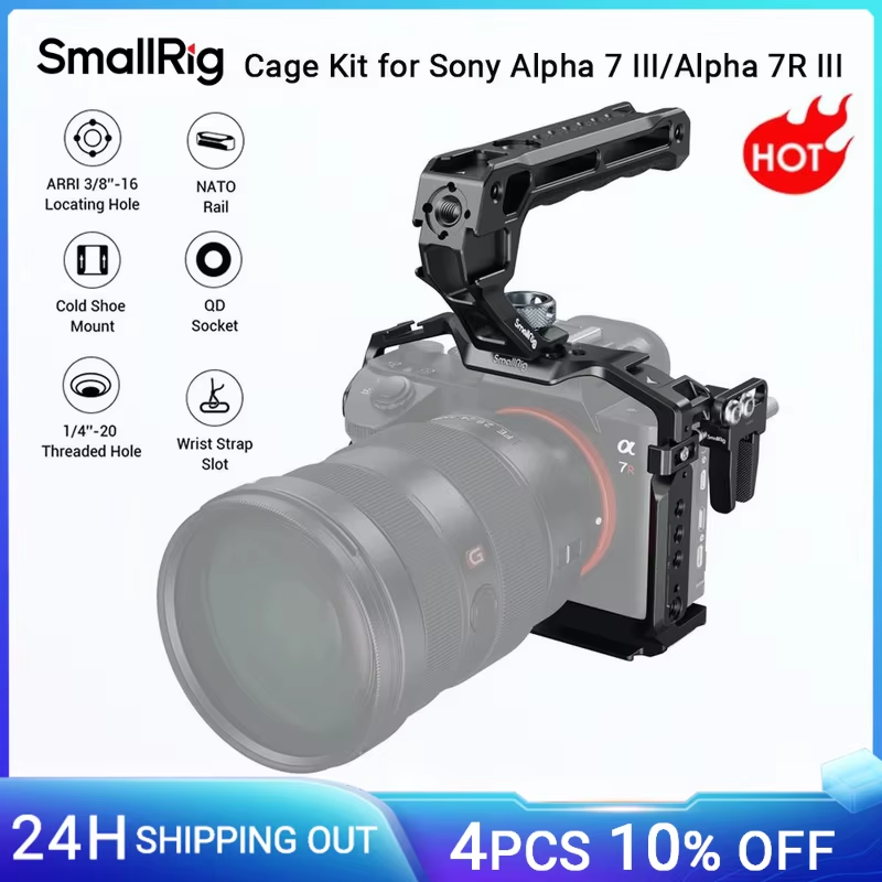 A7 III / A7R III Cage Kit for Sony Alpha 7 III / Alpha 7R III with Handle ,Cold