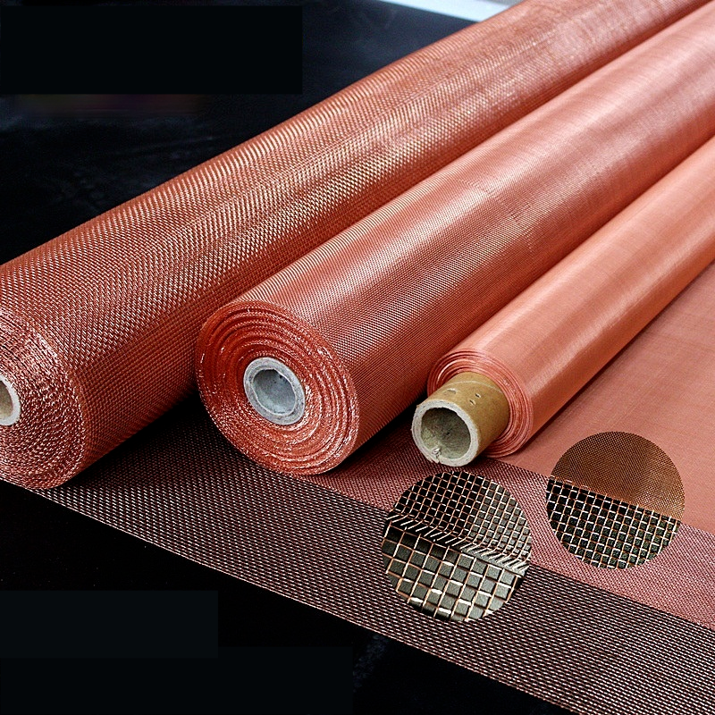 118'' X 39'' Copper Mesh Screen, 300 Mesh Conductive Metal Mesh, 99