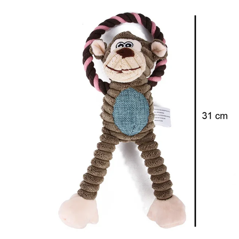 Pet Squeaky Animal Toy Dog Bite-resistant Clean Teeth Chew Toy Pe