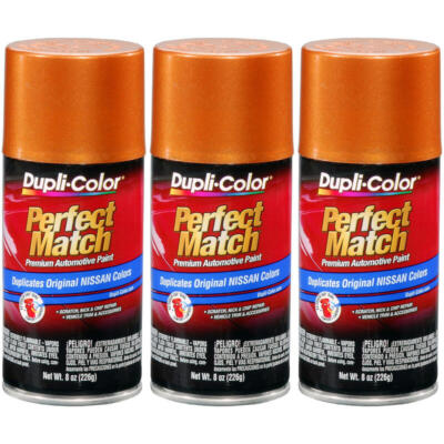 Duplicolor BNS0503 (3-Pack), Aerosol Paint for Nissan 14, Metallic Orange Mist