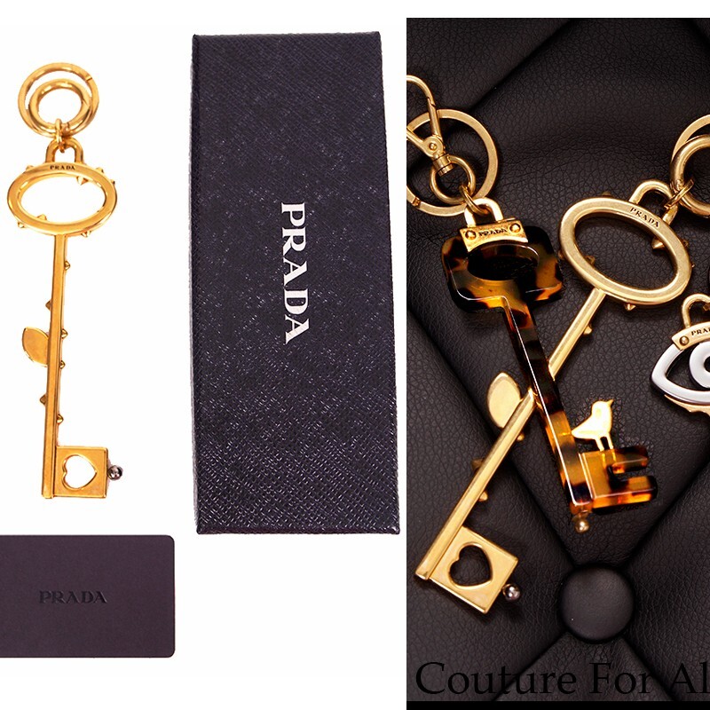 小物 1999FW PRADA studs leather key ring 1999FW PRADA studs leather key ring PRADA Leather Key Chains
