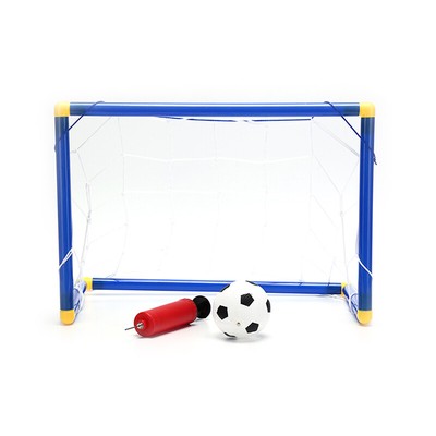 Folding Mini Football Soccer Goal Post Net Set with Pump Kids Sport ToM_ou