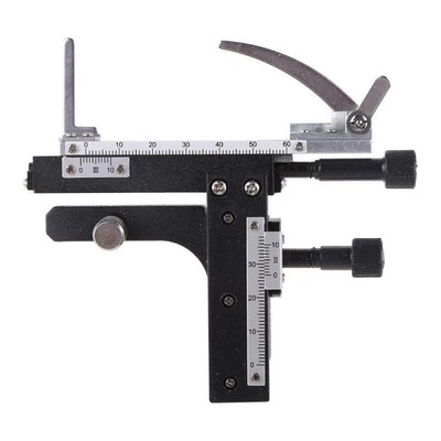 Microscope Attachable Mechanical Stage X-Y Moveable Caliper Vernier with Scale