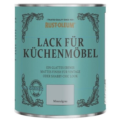 Rust Oleum Kreidefarbe Lack Küchenmöbel Mineralgrau 750ml