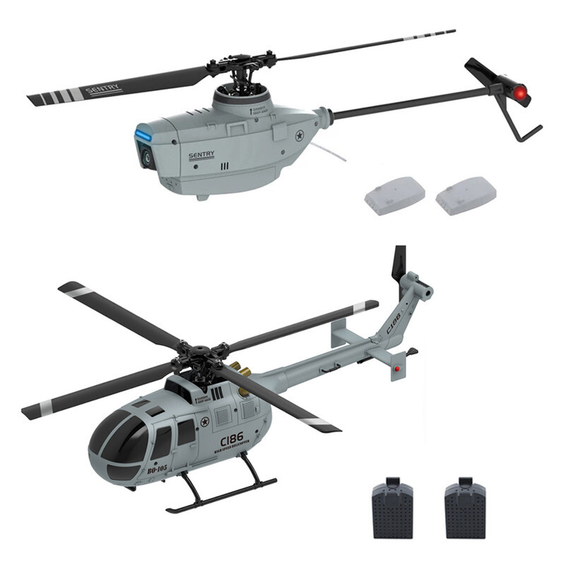 RC Helicopter Drone 6-Axis Gyro Adult Remote Control Copter Aircraft 2 Battery