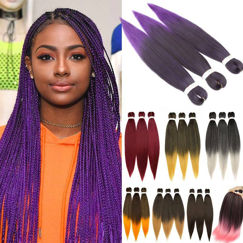 PreStretched Kanekalon Braiding Box Braids Hair Extensions Ombre Jumbo