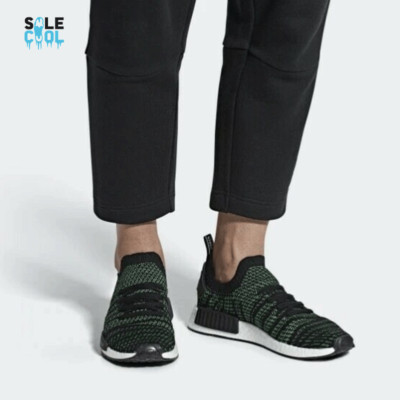 Adidas Mens NMD R1 STLT Primeknit Running Shoes Green AQ0936