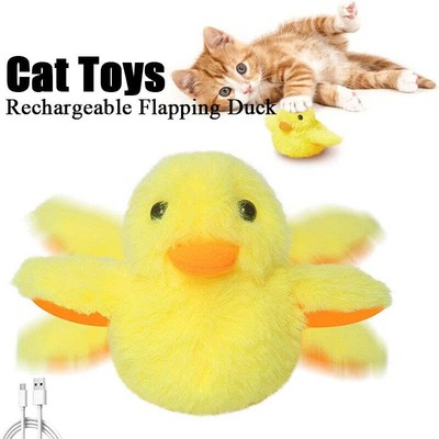 Flapping Duck Cat Toy: Interactive, Electric, Washable, with Vibration Sensor