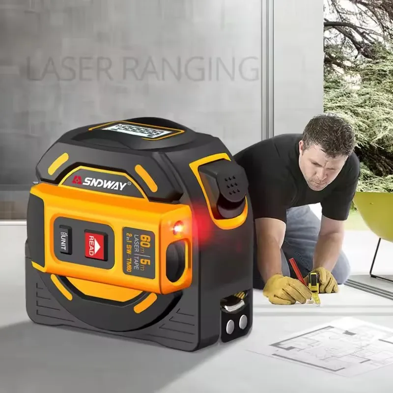 SNDWAY SW-TM40 TM60 Digital Rangefinder Laser Tape Measure Professional Range Fi